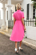 Tied Button Up Shirt Dress -BazaarBey - www.shopbazaarbey.com