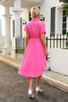 Tied Button Up Shirt Dress -BazaarBey - www.shopbazaarbey.com