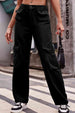 Buttoned Knee Pockets Loose Fit Jeans Bazaarbey