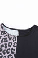 Leopard Color Block Split Dress -BazaarBey - www.shopbazaarbey.com