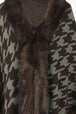 Houndstooth Fringe Hem Poncho Bazaarbey