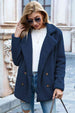  Lapel Collar Sherpa Coat Trendsi