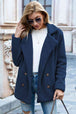  Lapel Collar Sherpa Coat Trendsi