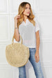  Beach Date Straw Rattan Handbag in Ivory Trendsi