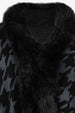 Houndstooth Fringe Hem Poncho Bazaarbey