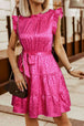 Leopard Tie Belt Tiered Dress -BazaarBey - www.shopbazaarbey.com