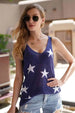 Star V-Neck Knit Tank Trendsi