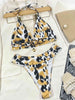 Animal Print Halter Neck Bikini Set Trendsi