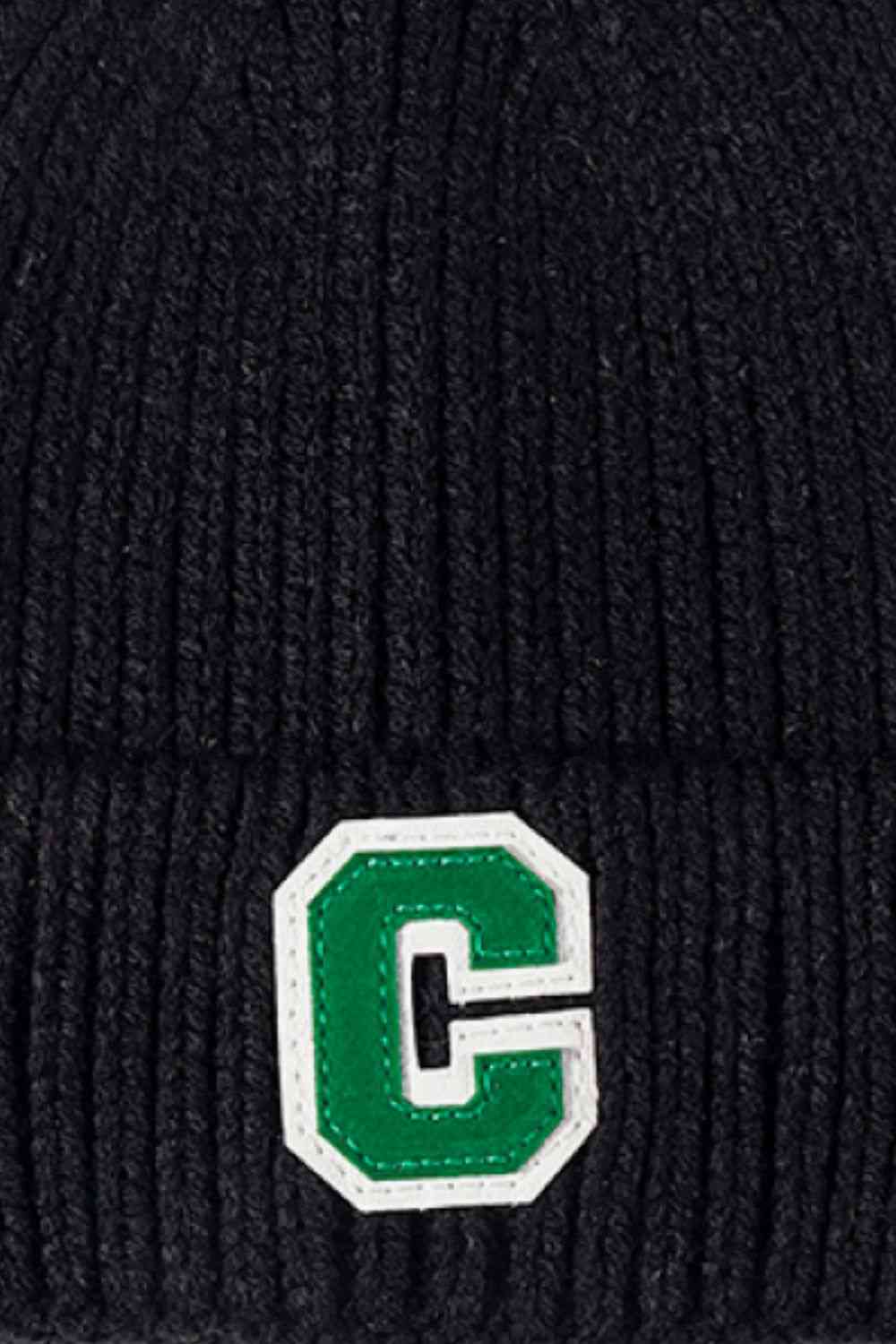 Letter C Patch Cuffed Beanie Trendsi