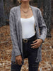 BazaarBey Cable-Knit Button Down Cardigan Bazaarbey