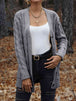 BazaarBey Cable-Knit Button Down Cardigan Bazaarbey