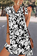 Floral Tie Neck Butterfly Sleeve Dress -BazaarBey - www.shopbazaarbey.com