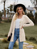 Ribbed Button-Up Cardigan with Pockets Trendsi