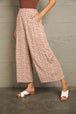  Polka Dot High Waist Wide Leg Pants with Pockets Bazaarbey
