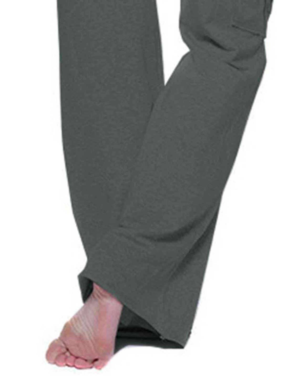 Mid Waist Pants with Pockets Bazaarbey