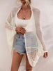 Openwork Open Front Longline Cover Up Bazaarbey