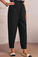Elastic Waist Pocket Tapered Pants Bazaarbey