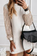 Sequin Long Sleeve Round Neck Mini Dress Bazaarbey