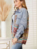 Collared Neck Dropped Shoulder Denim Jacket Bazaarbey