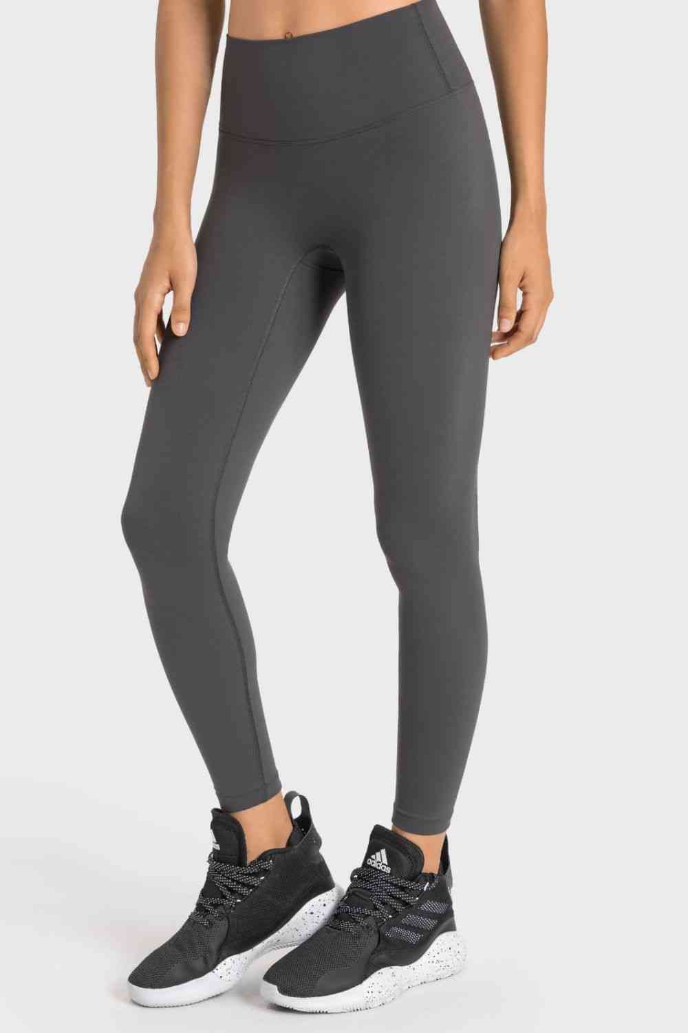 High-Rise Wide Waistband Yoga Leggings Bazaarbey