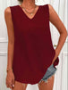 V-Neck Curved Hem Tunic Tank Bazaarbey