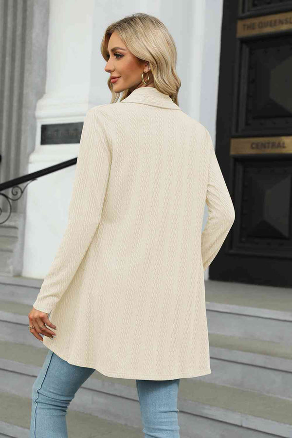 Open Front Long Sleeve Cardigan Bazaarbey