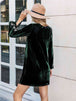 V-Neck Slit Sleeve Mini Dress -BazaarBey - www.shopbazaarbey.com
