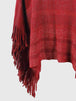 Striped Boat Neck Poncho with Fringes Bazaarbey