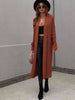  Waffle Knit  Duster Cardigan With Pockets Trendsi