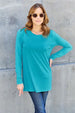 BazaarBey  Full Size Round Neck Long Sleeve Top Trendsi