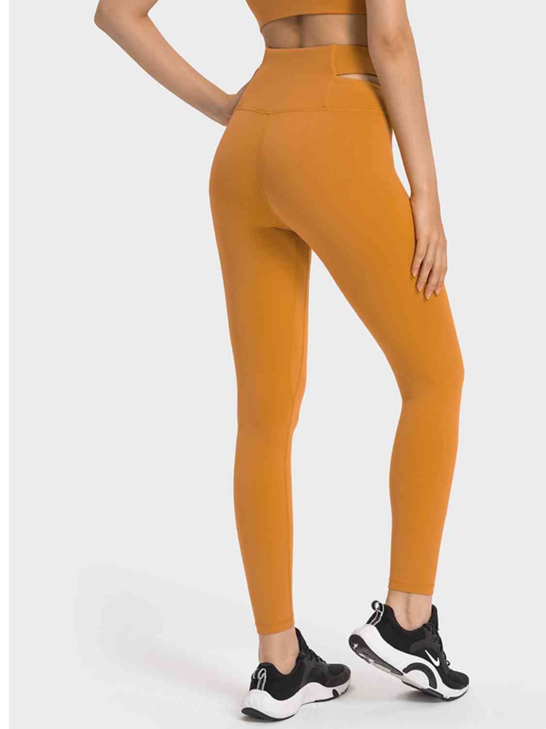 Crisscross Cutout Sports Leggings Bazaarbey