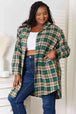  Plaid Collared Neck Long Sleeve Shirt Trendsi