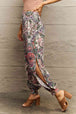 Printed Cutout Long Pants Bazaarbey