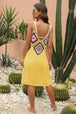  Sleeveless Embroidery Dress -BazaarBey - www.shopbazaarbey.com