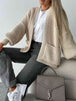 Open Front Dropped Shoulder Cardigan Bazaarbey
