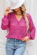Openwork V-Neck Cardigan Bazaarbey