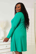  Full Size Long Sleeve Flare Dress with Pockets -BazaarBey - www.shopbazaarbey.com