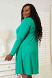 Full Size Long Sleeve Flare Dress with Pockets -BazaarBey - www.shopbazaarbey.com