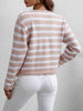  Striped Button Front Cardigan Trendsi
