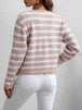  Striped Button Front Cardigan Trendsi