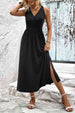  Neck Slit Sleeveless Dress -BazaarBey - www.shopbazaarbey.com