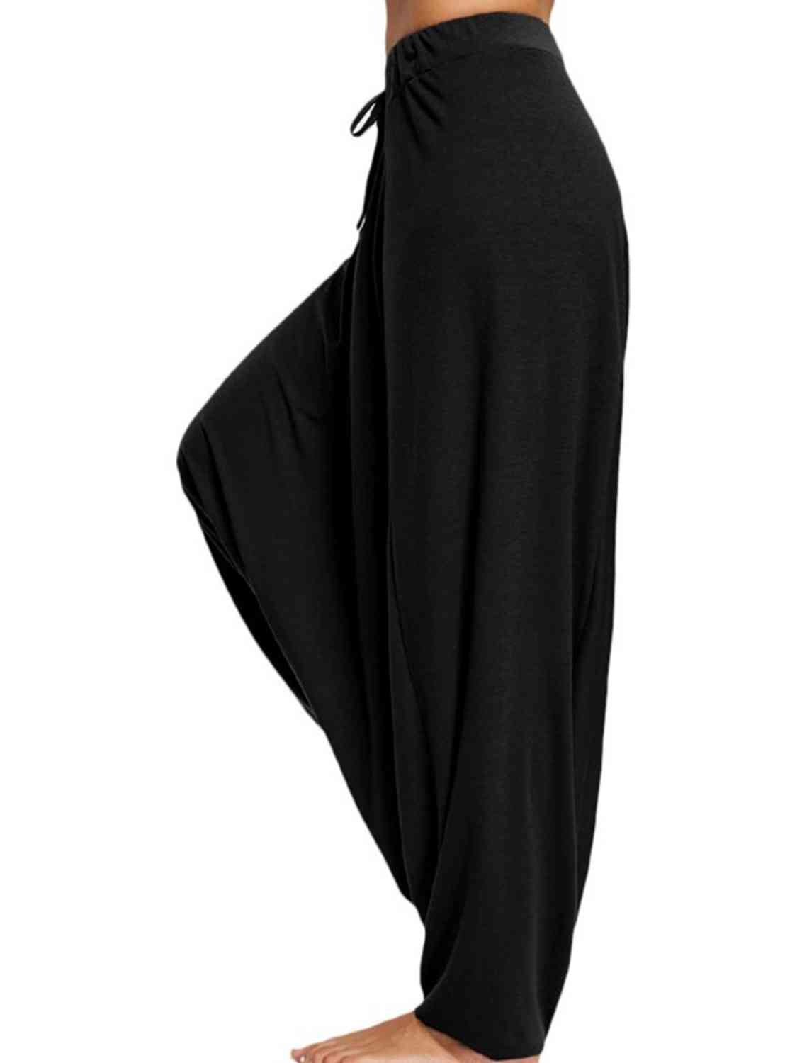 Tied Mid Waist Long Harem Pants Bazaarbey