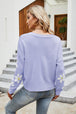 Flower Pattern Button Front Cardigan Bazaarbey