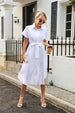 Tied Button Up Shirt Dress -BazaarBey - www.shopbazaarbey.com