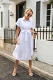 Tied Button Up Shirt Dress -BazaarBey - www.shopbazaarbey.com