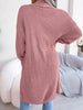 Open Front Dropped Shoulder Longline Cardigan Bazaarbey