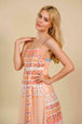 Printed Spaghetti Strap Smocked Midi Dress -BazaarBey - www.shopbazaarbey.com