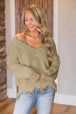 Frayed Hem Dropped Shoulder Sweater Bazaarbey