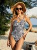 BazaarBey Printed Halter Neck One-Piece suit 