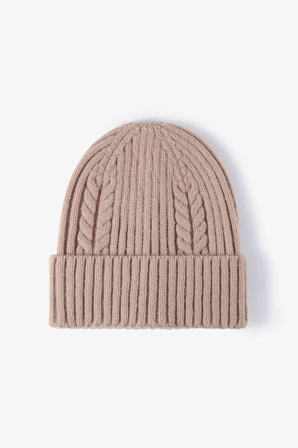 Cable-Knit Cuff Beanie Trendsi